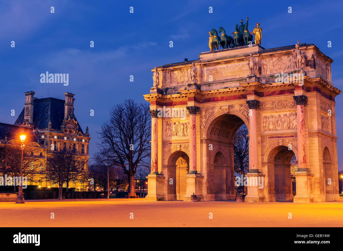 Paris, Frankreich: Arc de Triomphe du Carrousel Stockfoto