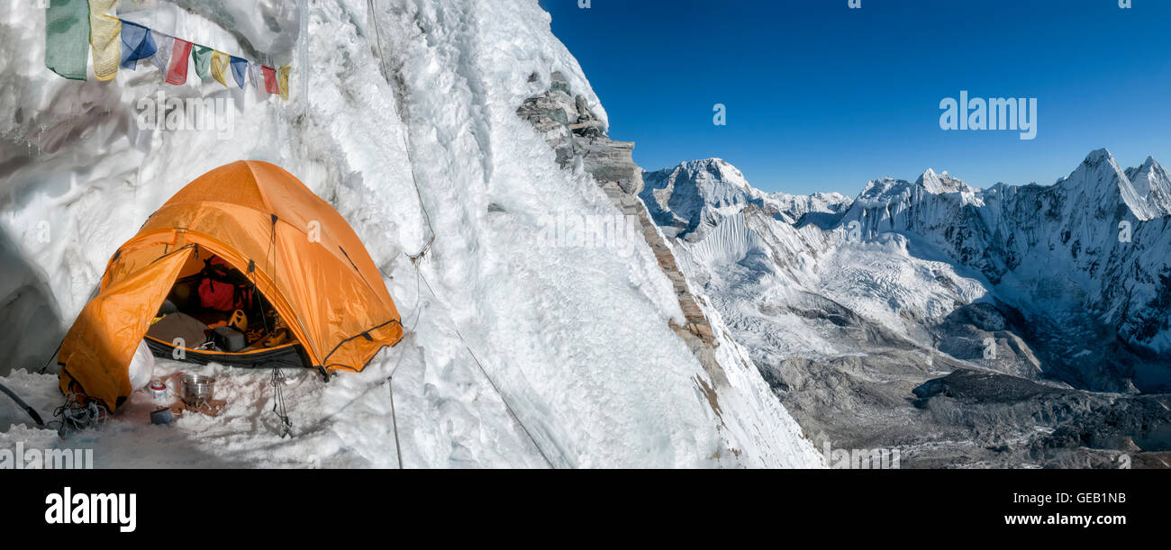 Nepal, Himalaya, Solo Khumbu, Camp 3, Ama Dablam South West Ridge Stockfoto