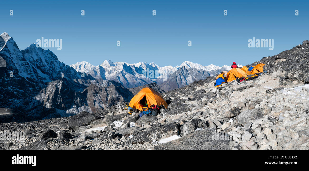 Nepal, Himalaya, Solo Khumbu, Ama Dablam Basislager Stockfoto