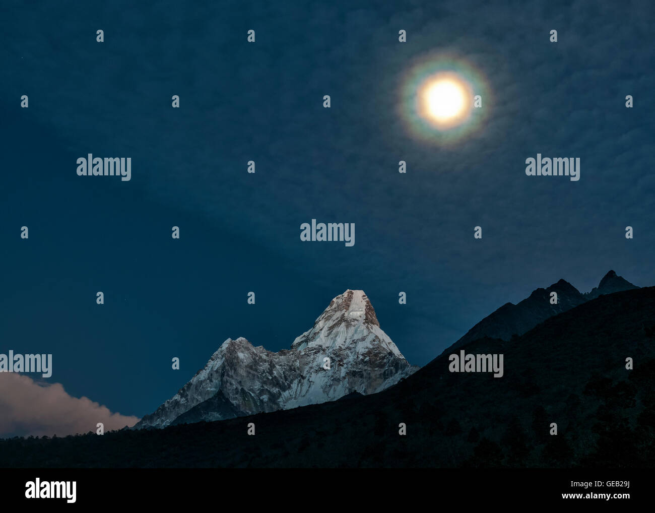 Nepal, Himalaya, Solo Khumbu, Ama Dablam Stockfoto