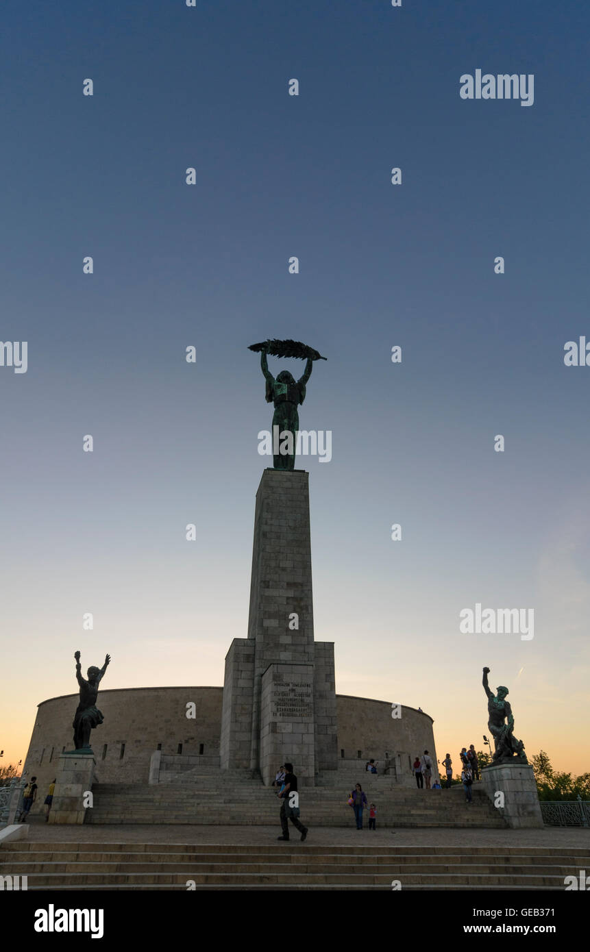 Budapest: Freiheitsstatue auf Gellertberg, Ungarn, Budapest, Stockfoto