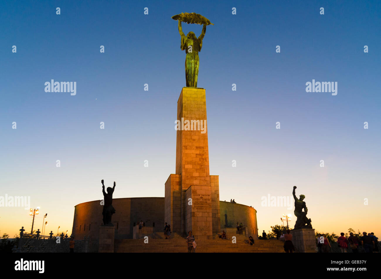 Budapest: Freiheitsstatue auf Gellertberg, Ungarn, Budapest, Stockfoto