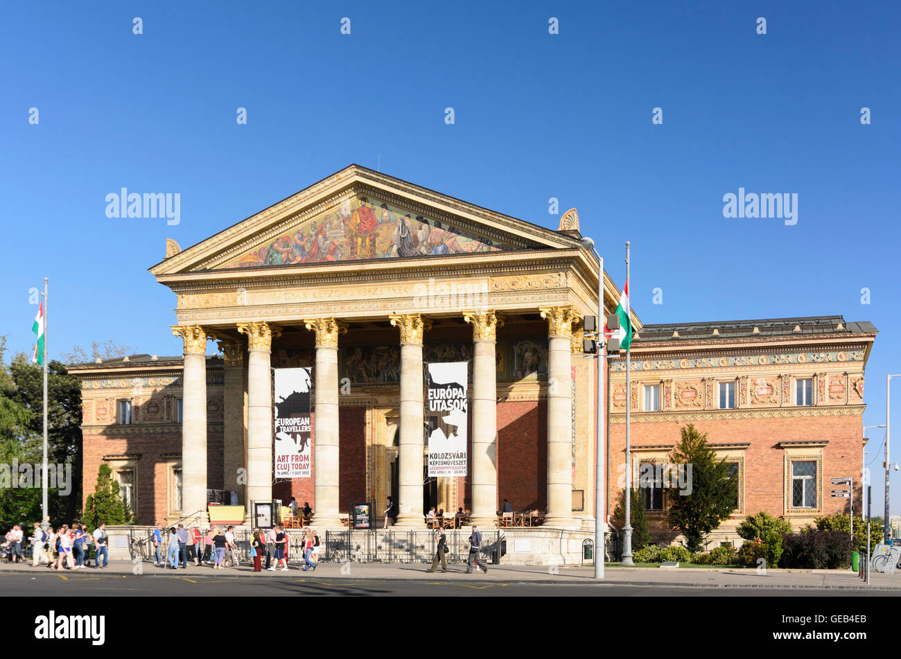 Budapest: Kunstzentrum am Heldenplatz (Hösök Tere), Ungarn, Budapest, Stockfoto