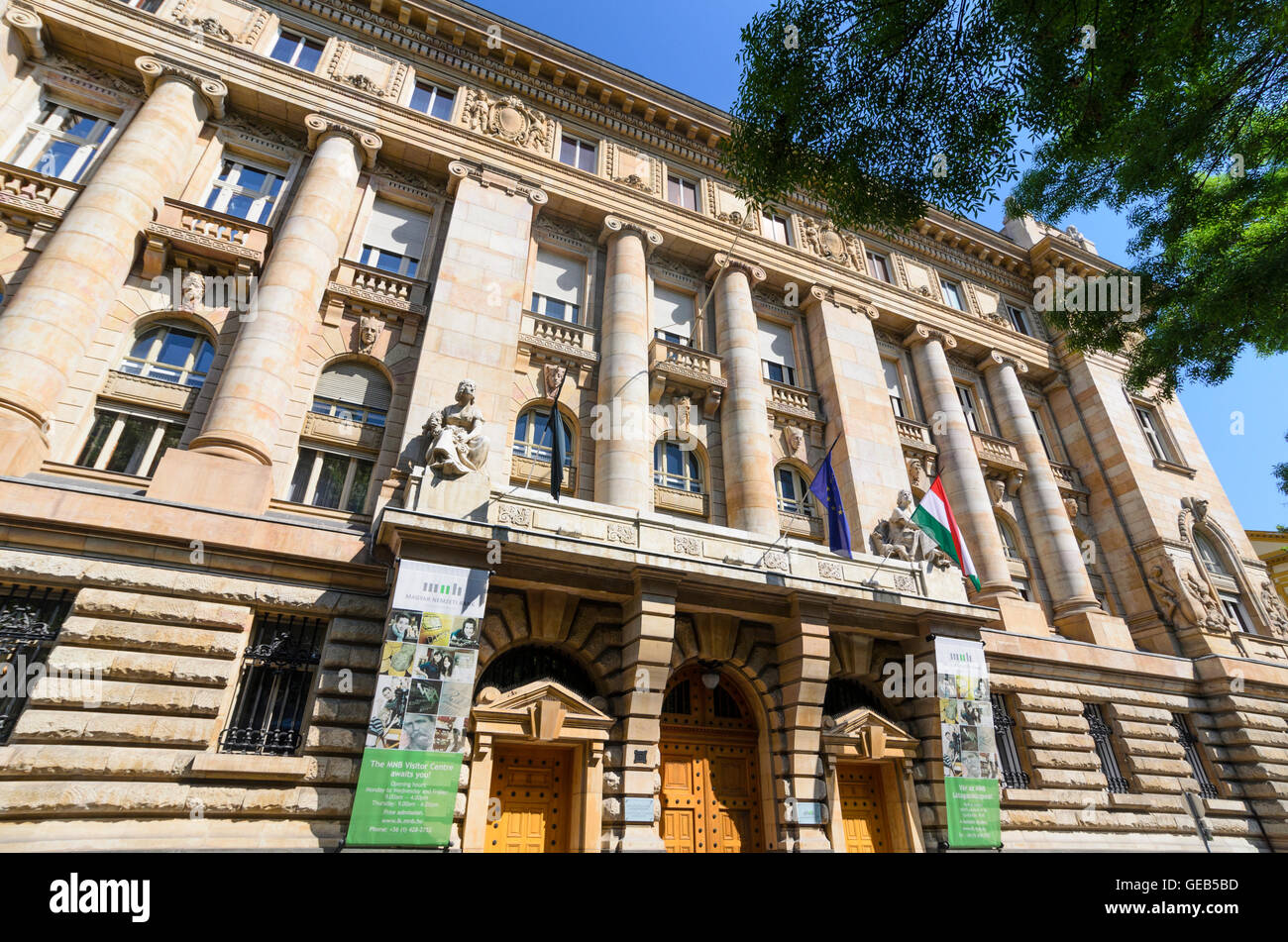 Budapest: Ungarische Nationalbank, Ungarn, Budapest Stockfoto