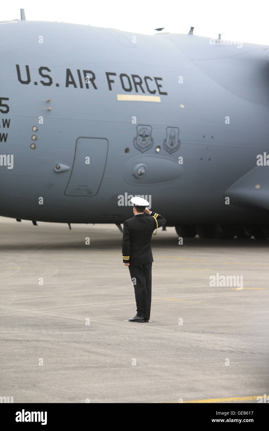 Die Boeing c-17 Globemaster III ist eine große militärische Transportflugzeuge. Es wurde entwickelt für die United States Air Force (USAF) Stockfoto