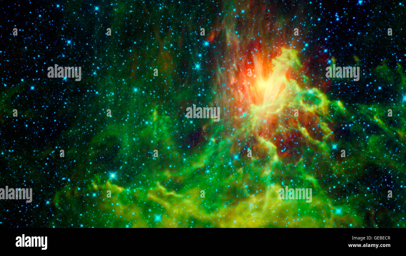 Hintergrund der abstrakten Raum mit schönen hellen galaktische Nebel Stockfoto