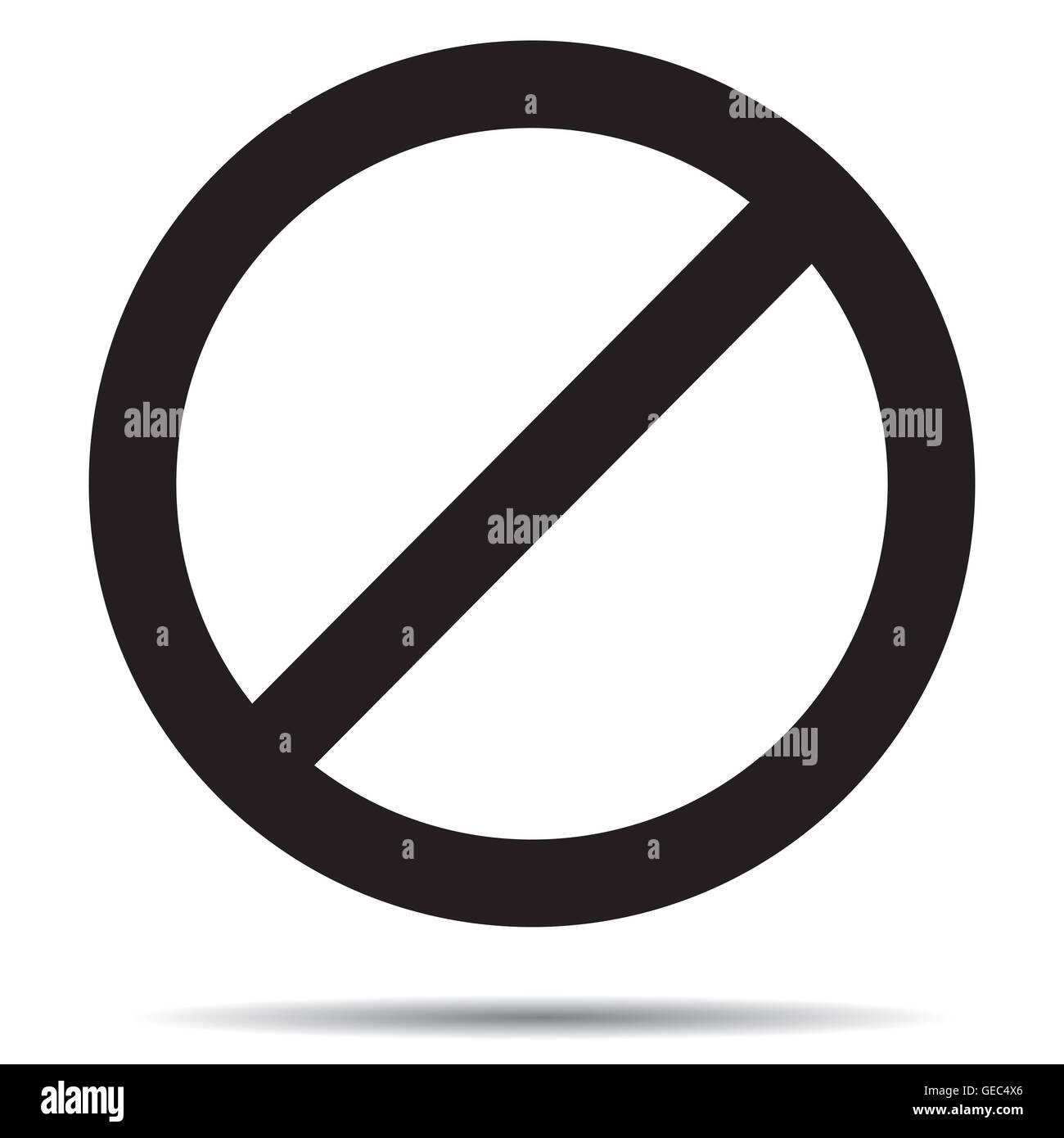 Ban-Symbol-Vorlage. Mark schwarzer Verbot, Verbot Etikett und verbotene Vektor-illustration Stockfoto