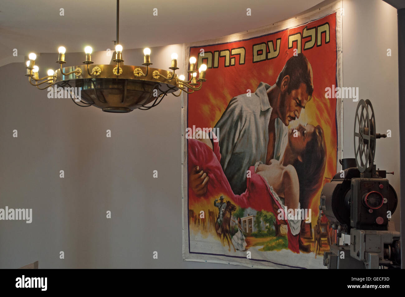 Tel Aviv, Israel: ein Poster von gegangen mit dem Wind im Kino-Hotel, untergebracht in einem umgebauten Kino in der Nähe von Dizengoff-Platz Stockfoto