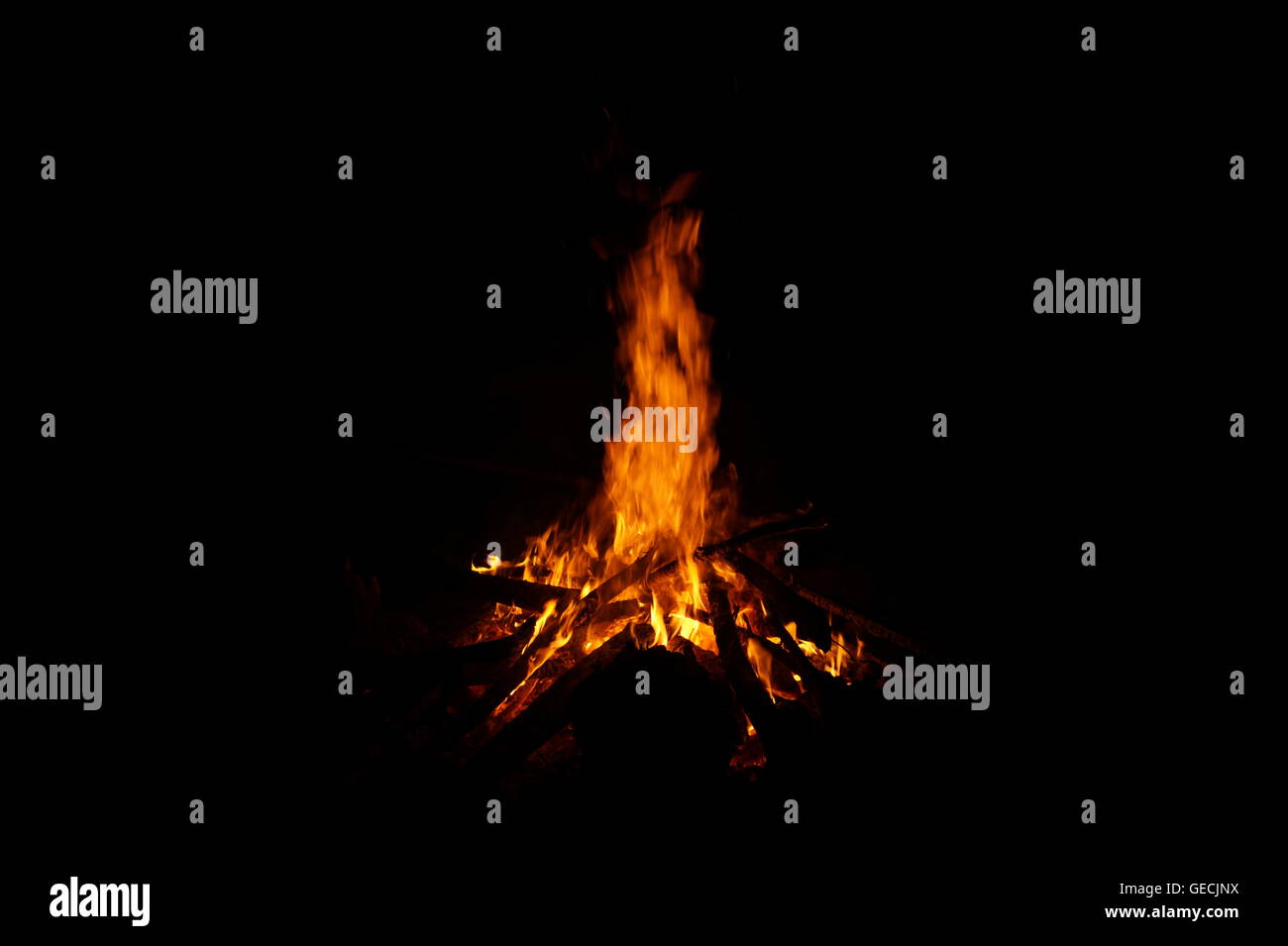 Lagerfeuer-Stack Stockfoto