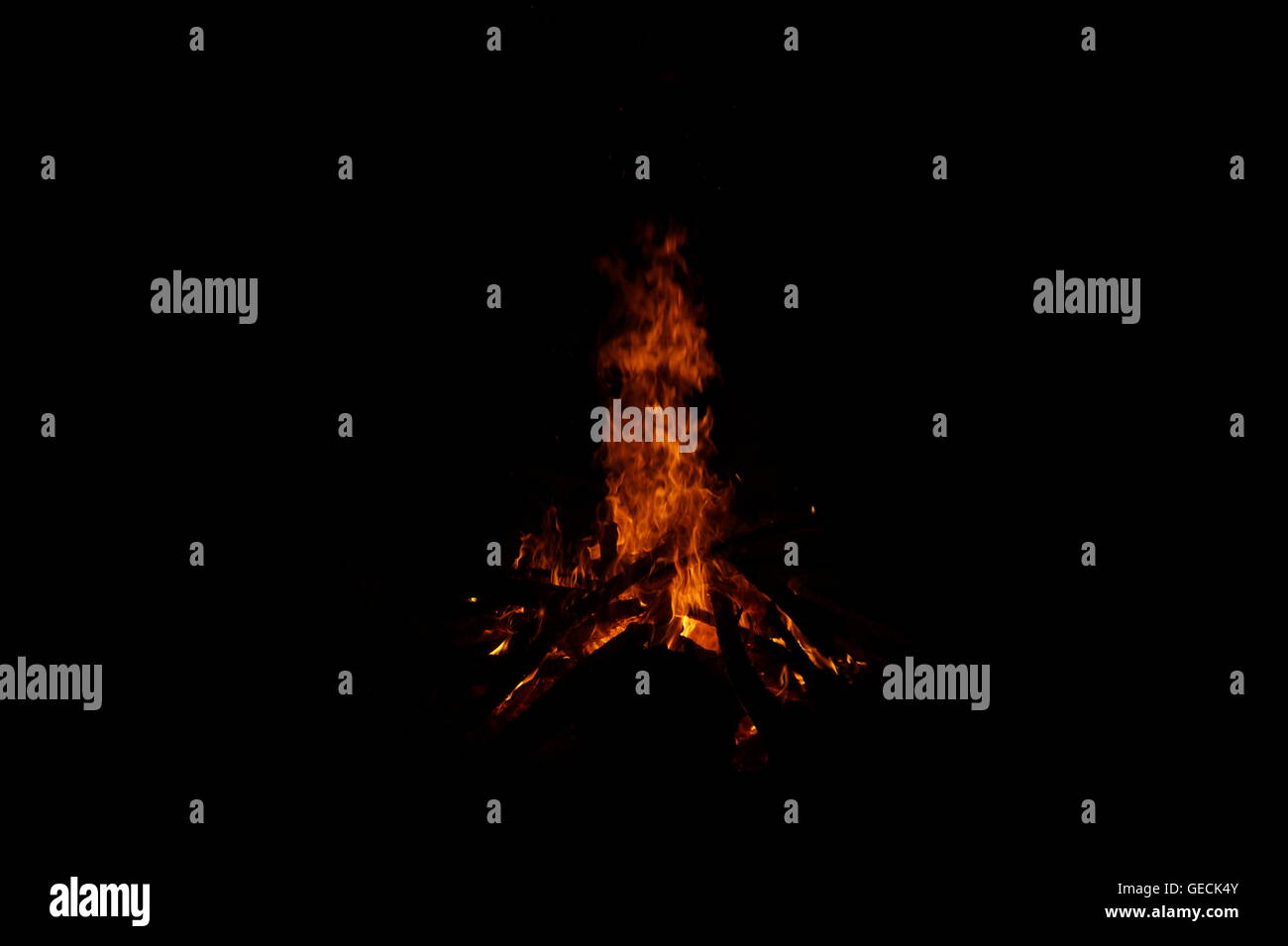 Lagerfeuer-Stack Stockfoto