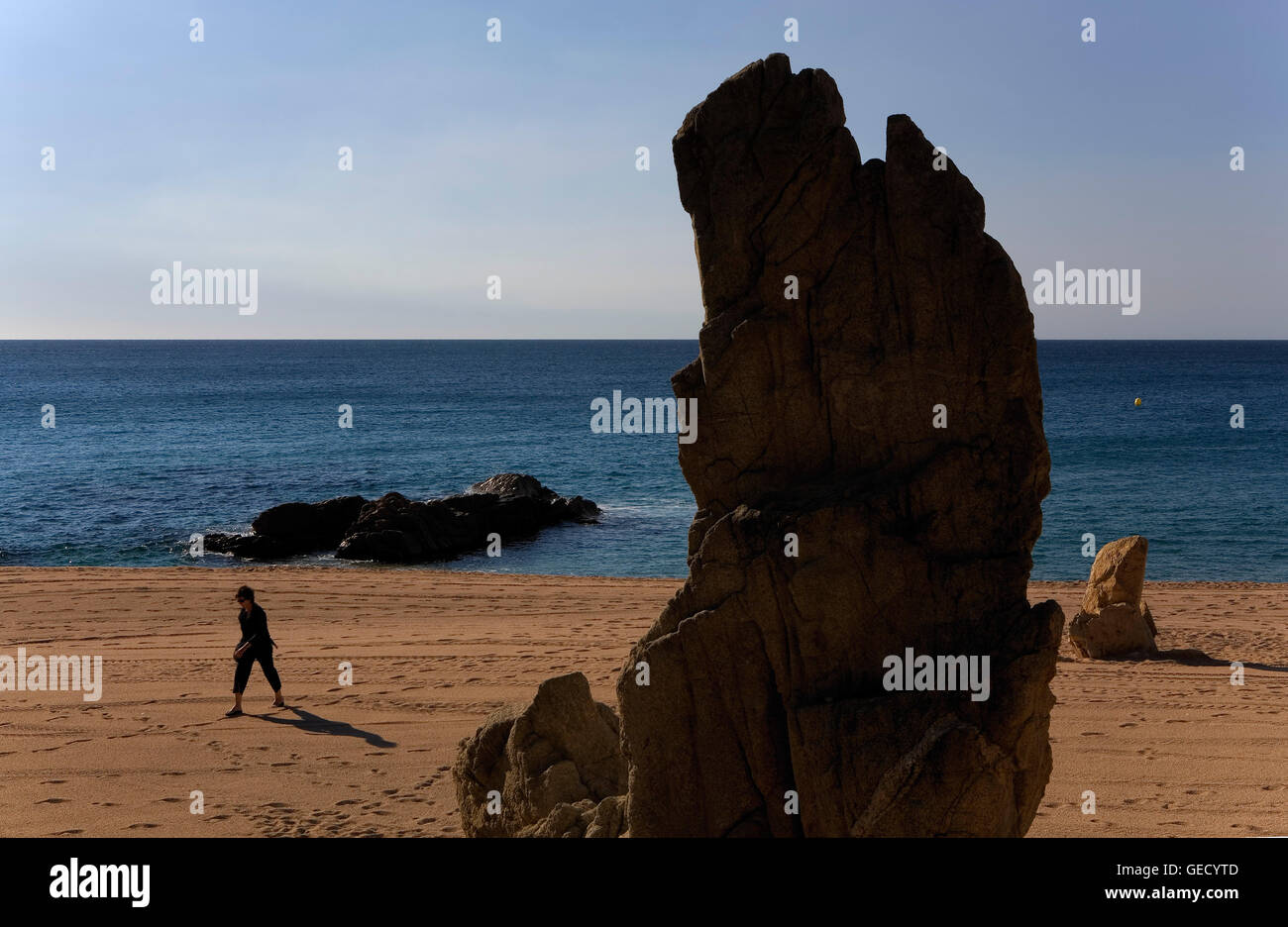 Platja D´Aro. Platja D´Aro Strand. Costa Brava. Provinz Girona. Katalonien. Spanien Stockfoto