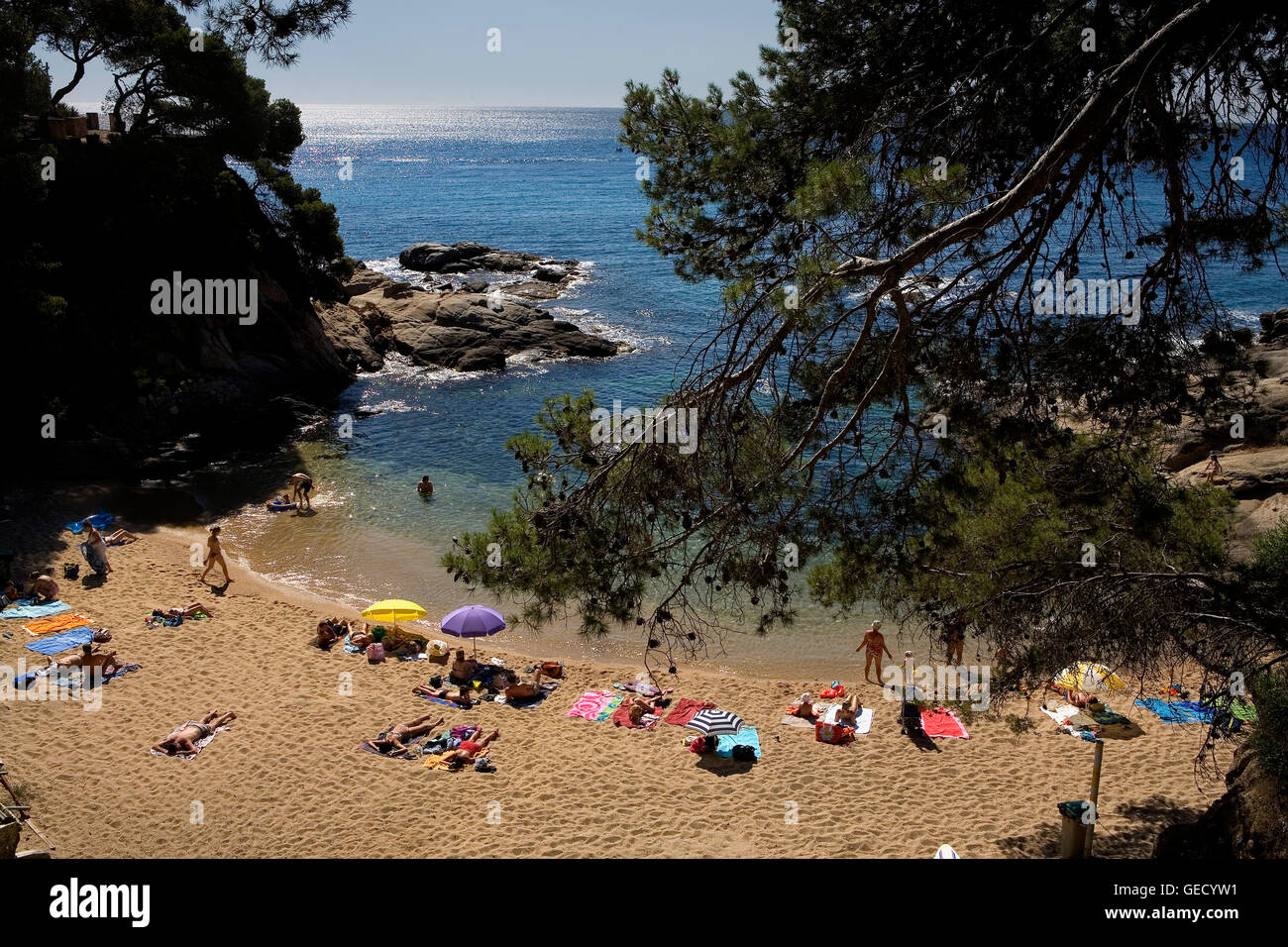 Platja D´Aro. "Cala del Pi´. Costa Brava. Provinz Girona. Katalonien. Spanien Stockfoto