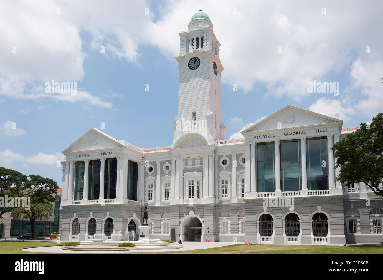 Victoria Theater und Konzerthalle, Empress Place, Insel Civic District, Singapur, Singapur Stockfoto