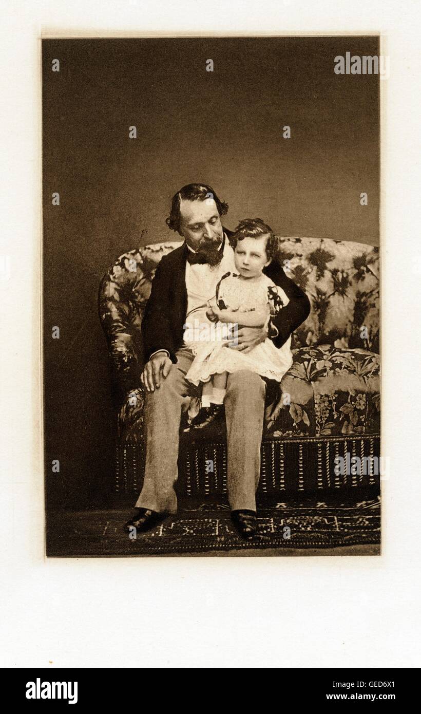 Napoleon III. und Prince Imperial, 1860 von Mayer & Pierson Stockfoto
