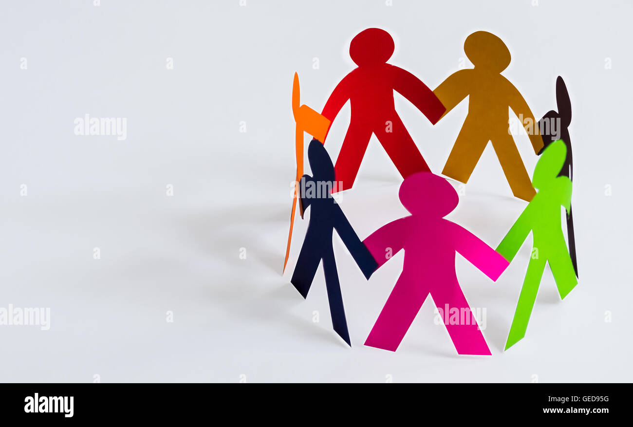 Freundliche Nachbarn mit dem Schreiben von Raum Stockfoto