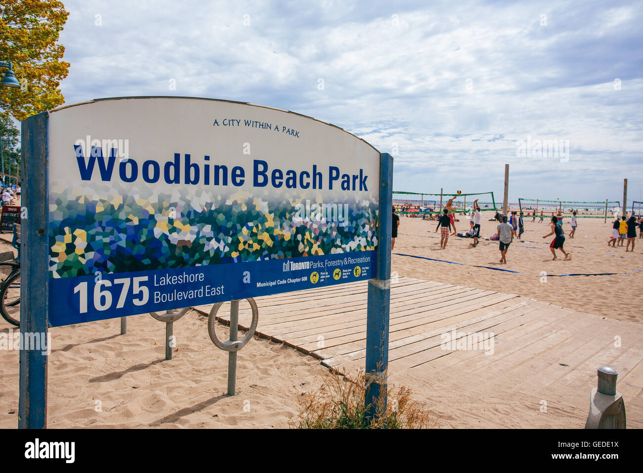 Toronto Woodbine Strandpark Stockfoto