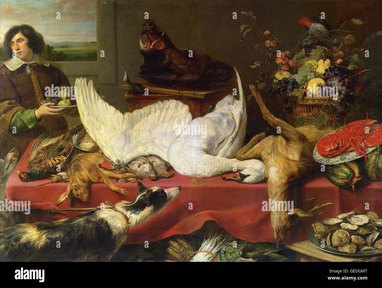 Frans Snyders - Stillleben mit einem Schwan Stockfoto