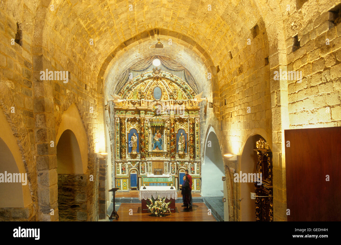 Natividad Church.Romanesque Kirche. Durro.Boí Tal. Provinz Lleida. Katalonien. Spanien Stockfoto