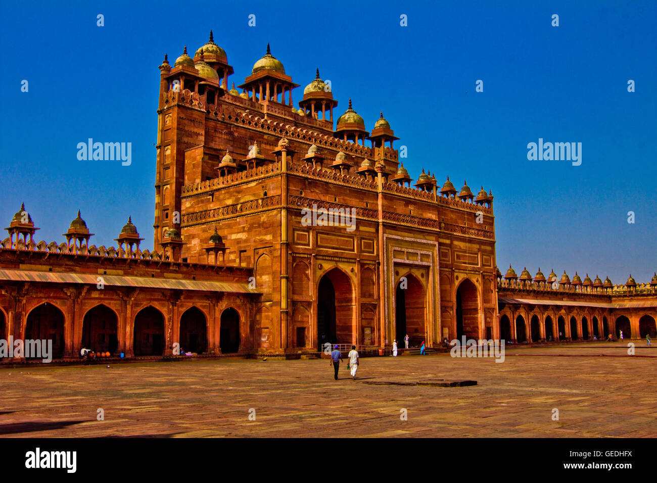 Tor von Fatehpur Sikri in Indien Stockfoto