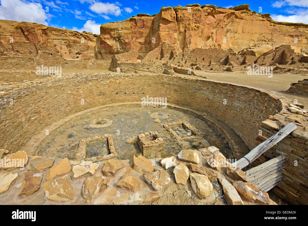Geographie/Reisen, USA, New Mexico, Nageezi, Great Kiva, Pueblo Bonito, Chaco Culture National Historic Park, Chaco Culture National Historic Park, New Jersey, USA, No-Exclusive - Verwenden Sie Stockfoto
