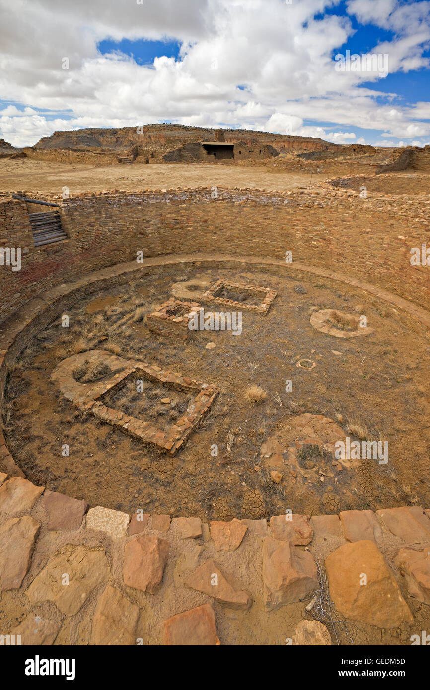 Geographie/Reisen, USA, New Mexico, Nageezi, Great Kiva, Pueblo Bonito, Chaco Culture National Historic Park, Chaco Culture National Historic Park, New Jersey, USA, No-Exclusive - Verwenden Sie Stockfoto