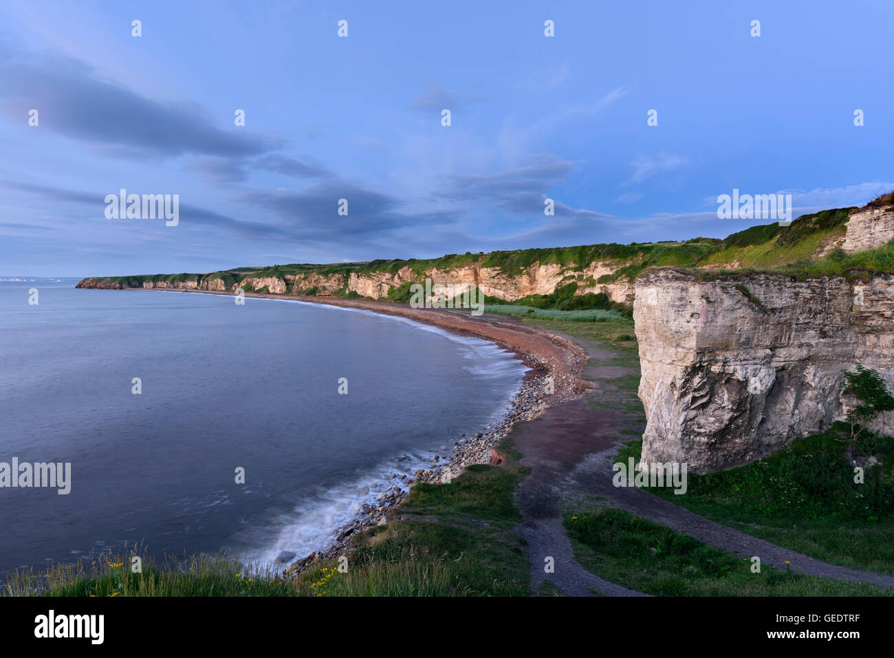 Blast Strand an der County Durham Heritage Coast Stockfoto