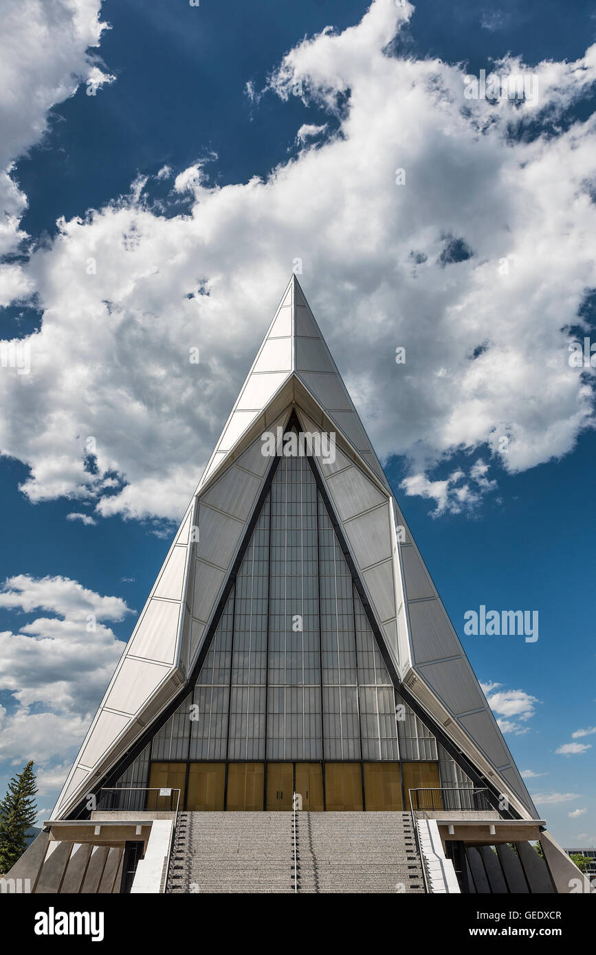 United States Air Force Academy Cadet Kapelle, Colorado Springs, Colorado, USA. Stockfoto