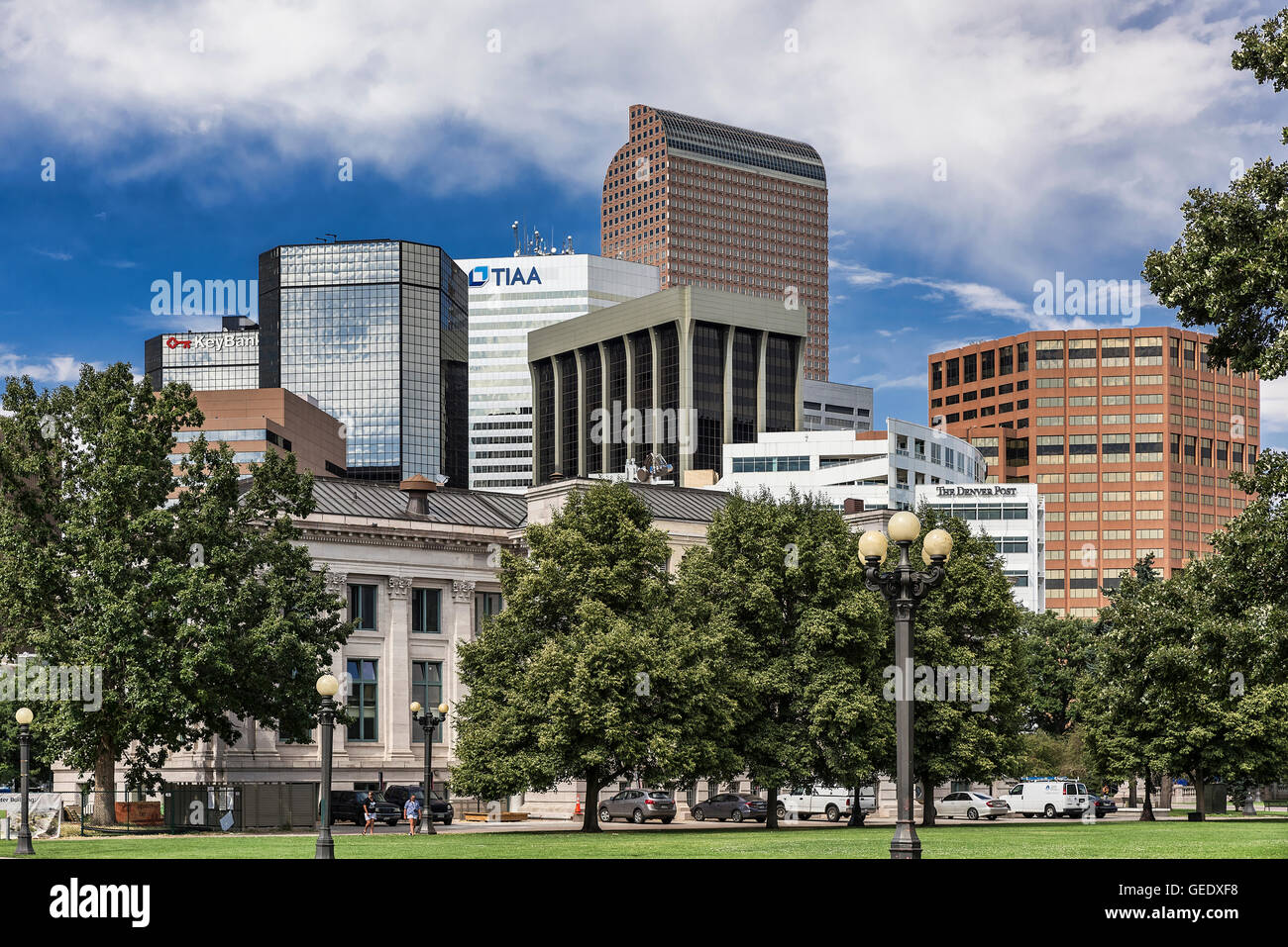 Die Innenstadt von Denver Bürogebäude, Denver, Colorado, USA Stockfoto