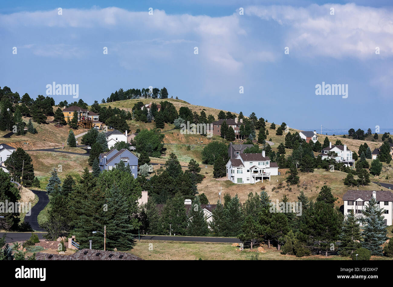 Wohnsiedlung, Jefferson County, Colorado, USA Stockfoto