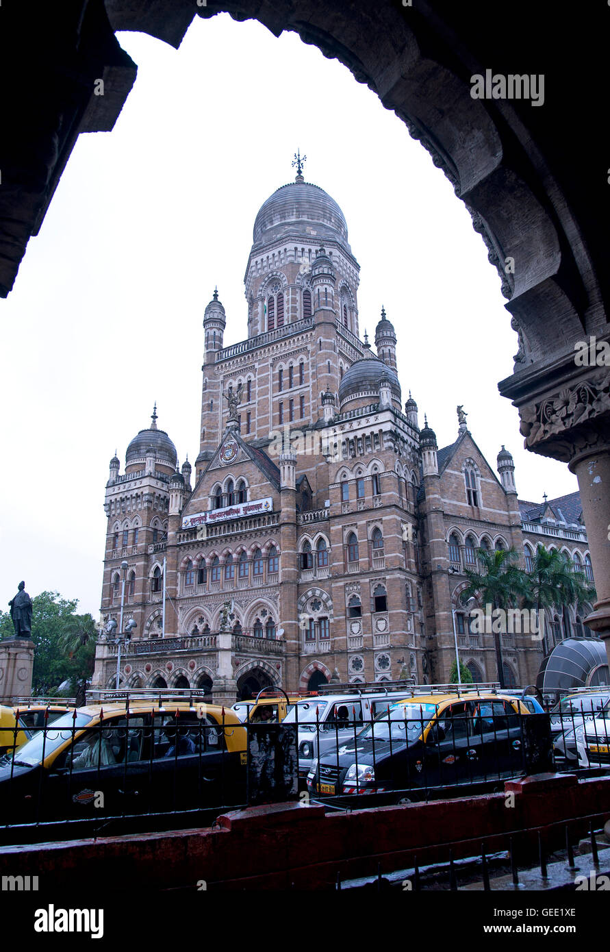 Das Bild der Architektur von Mumbai Municipal Corporation Gebäude, Mumbai, Indien Stockfoto