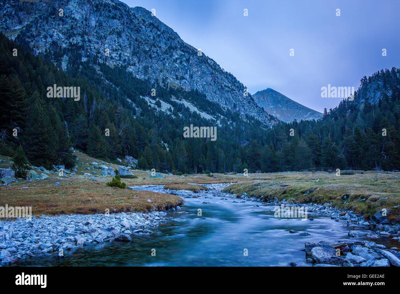 Aigüestortes Bereich, Aigüestortes i Estany de Sant Maurici National Park, Pyrenäen, Lleida Provinz, Katalonien, Spanien. Stockfoto