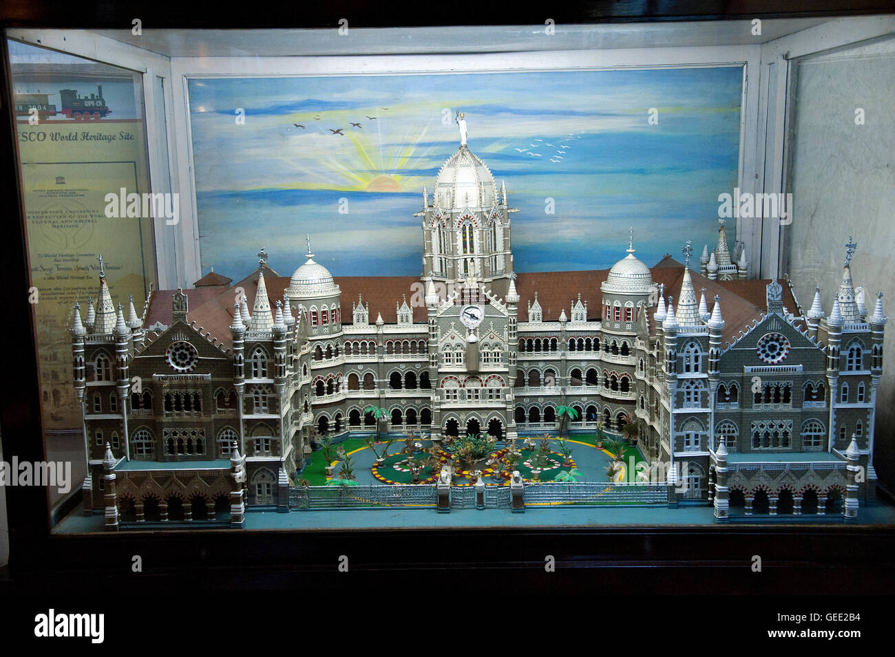 Das Bild des Museums von CST Bahnhofsgebäude oder VT Station, Mumbai Indien Stockfoto