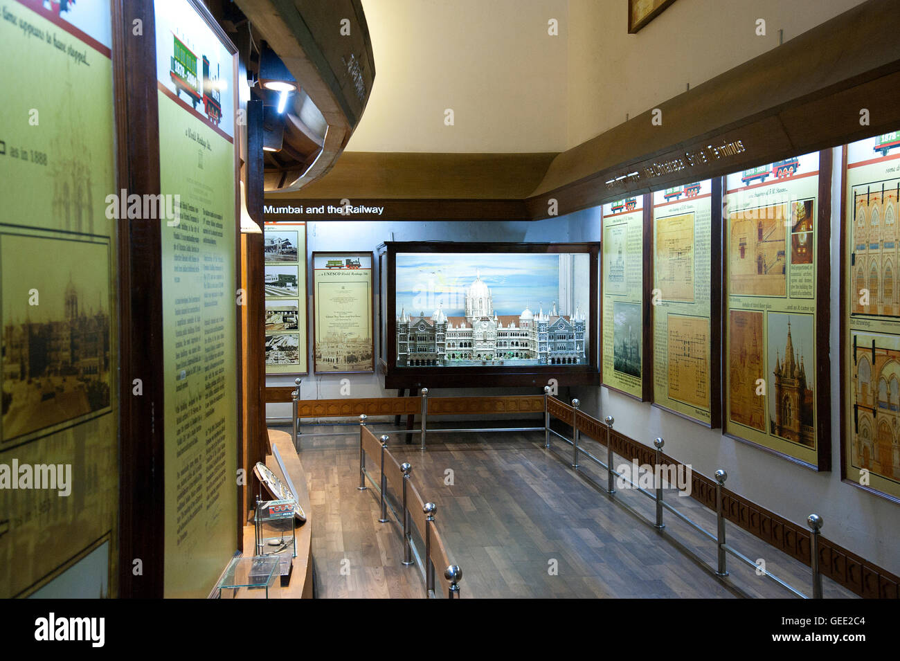 Das Bild des Museums von CST Bahnhofsgebäude oder VT Station, Mumbai Indien Stockfoto