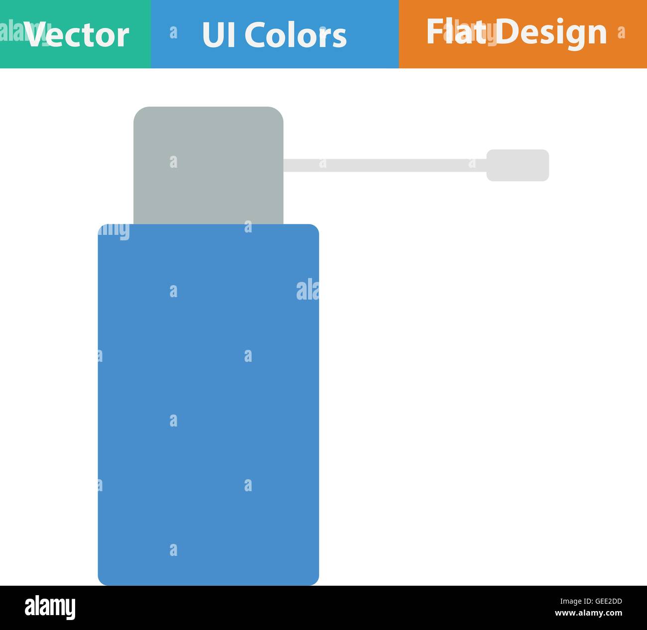 Inhalator-Symbol. Flache Farbgestaltung. Vektor-Illustration. Stock Vektor