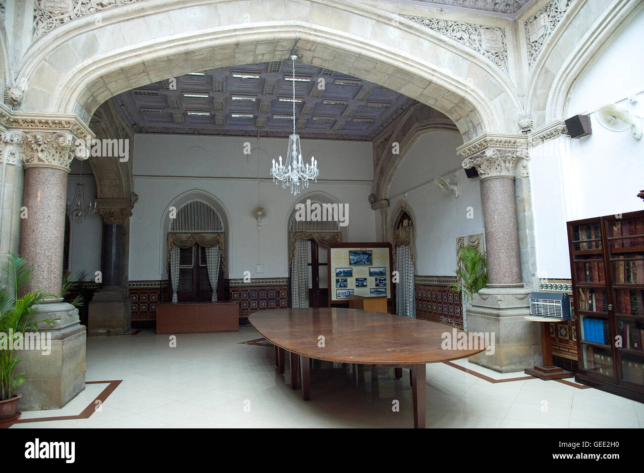 Das Bild der Dinning Hall von CST Bahnhofsgebäude oder VT-Station, Mumbai Indien Stockfoto