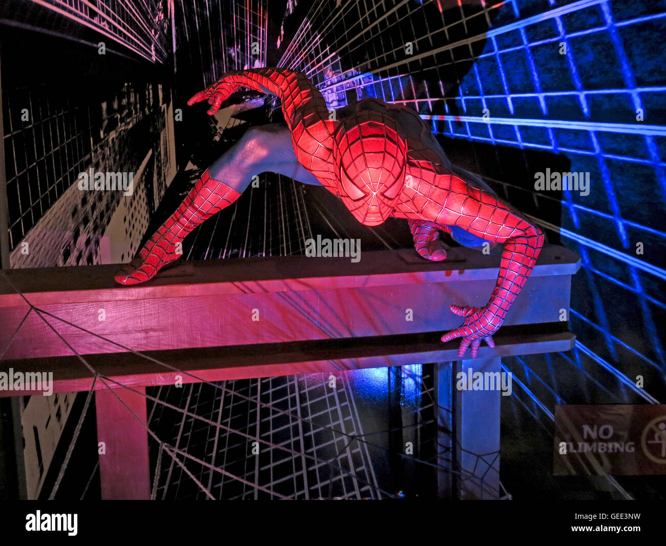 LAS VEGAS, NEVADA - 12. September 2012 - Spiderman bei Madame Tussauds in Las Vegas. Stockfoto