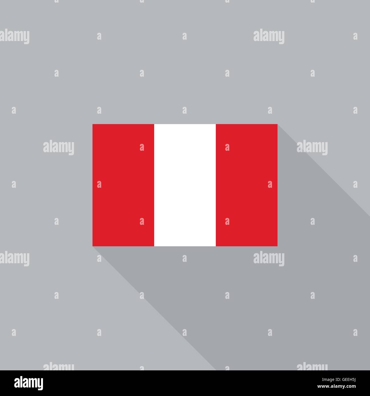 Peru-Flagge-flaches Design-Vektor-illustration Stock Vektor