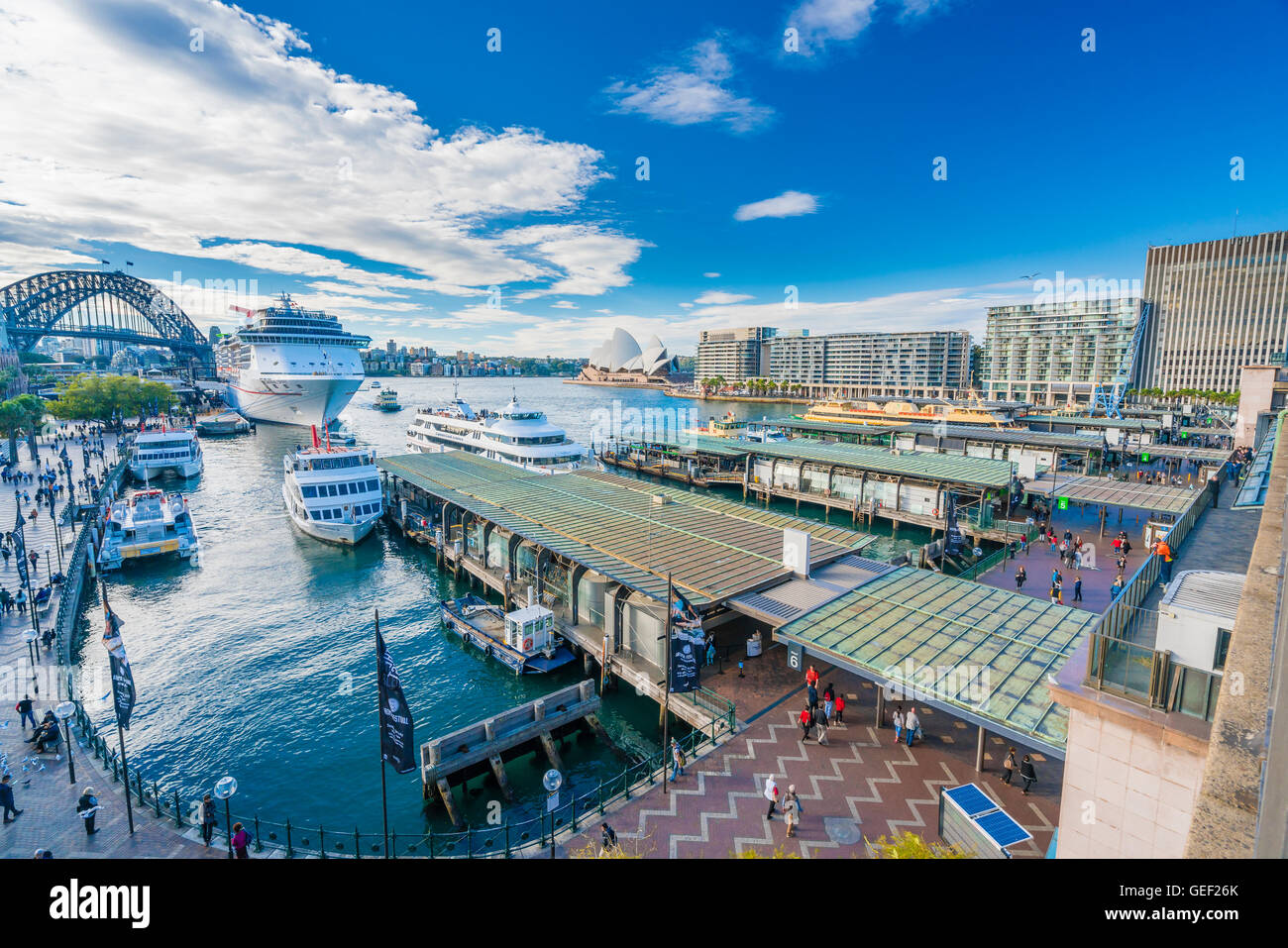 Circular Quay in Sydney CBD tagsüber Stockfoto