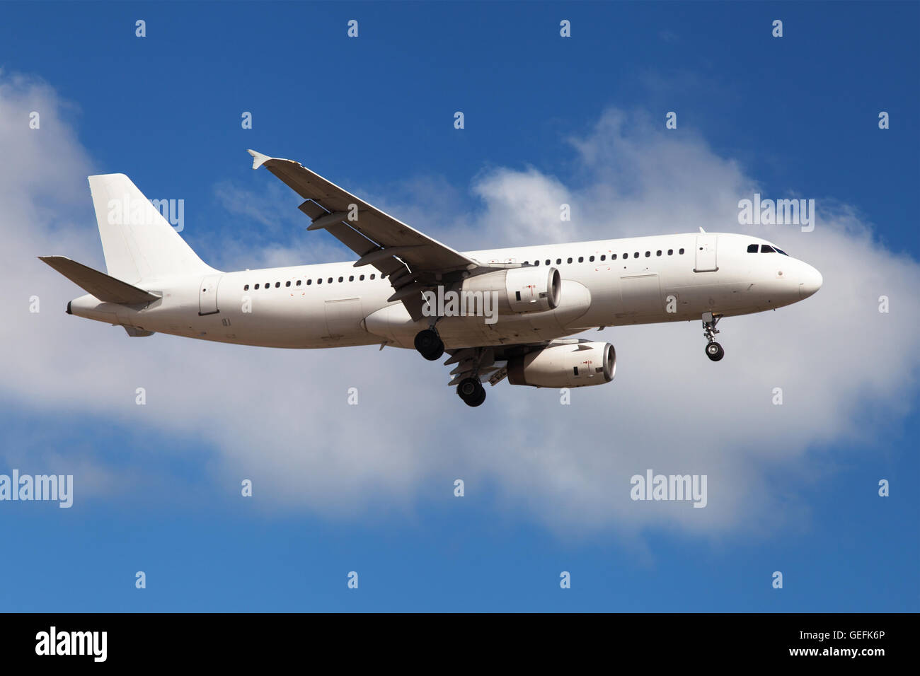 Airbus A320-200 ohne Lackierung Stockfoto
