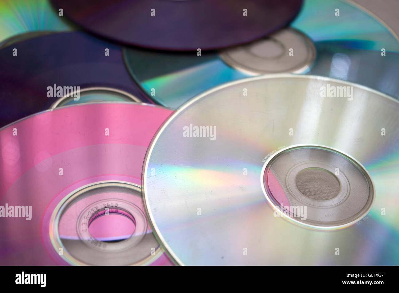 DVD und CD Stockfoto