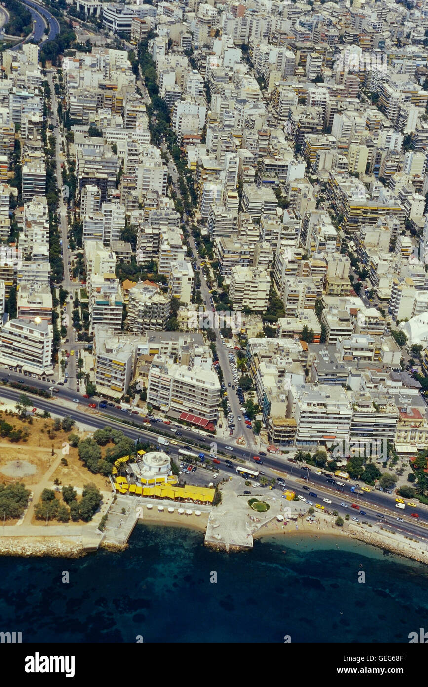 Luftaufnahme von Palaio Faliro coastal Vorort. Athen. Griechenland. Europa Stockfoto