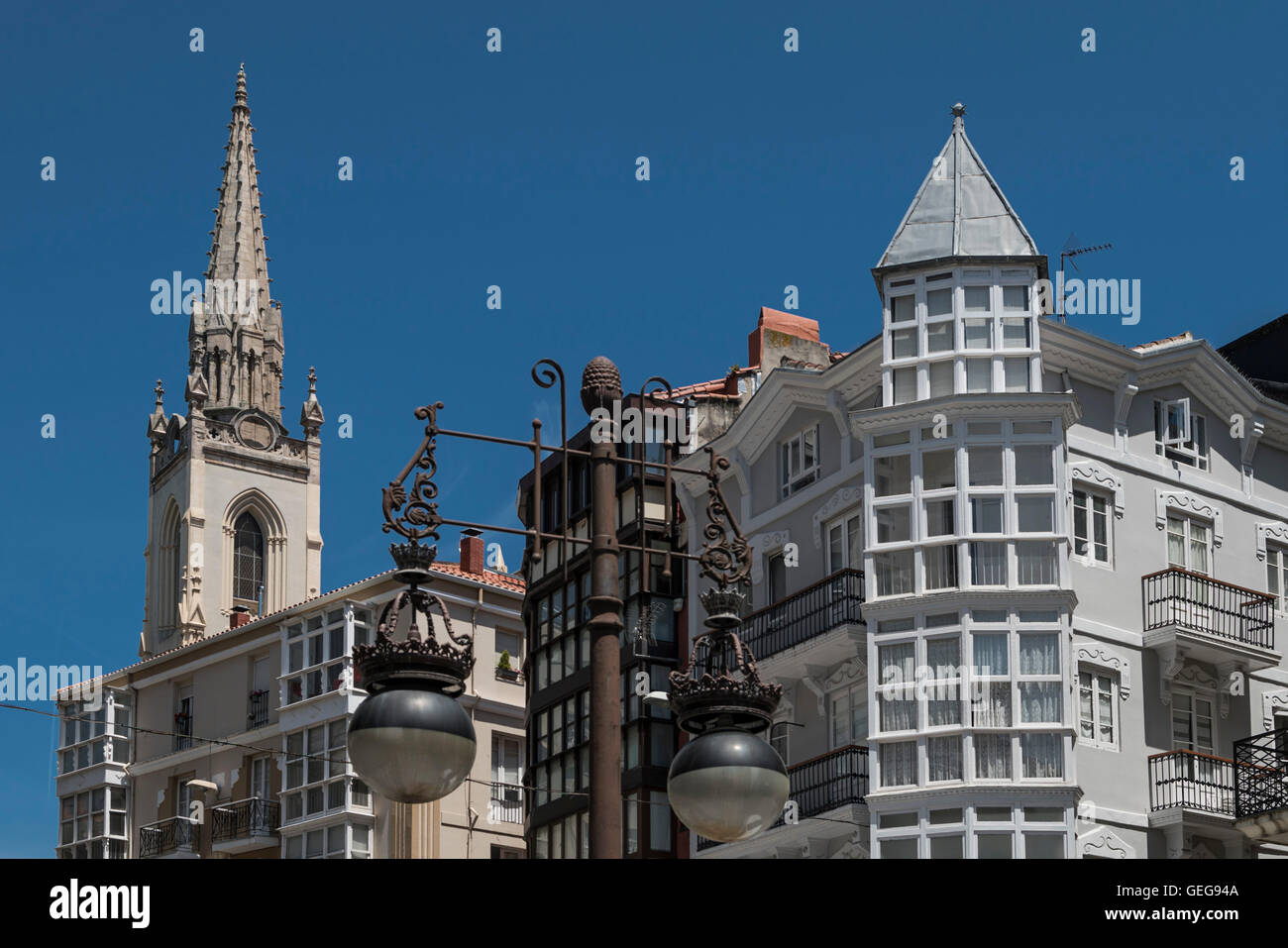 Stadtzentrum-Architektur Santander, Kantabrien, Spanien Stockfoto