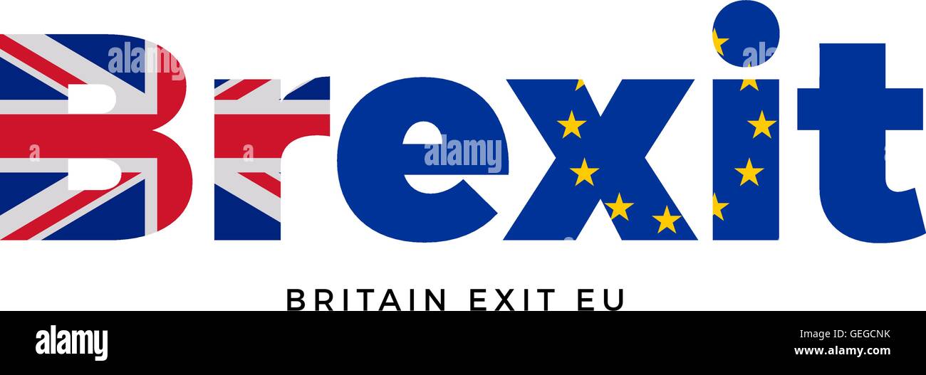 BREXIT - Großbritannien Ausfahrt aus EU Referendum. Stock Vektor