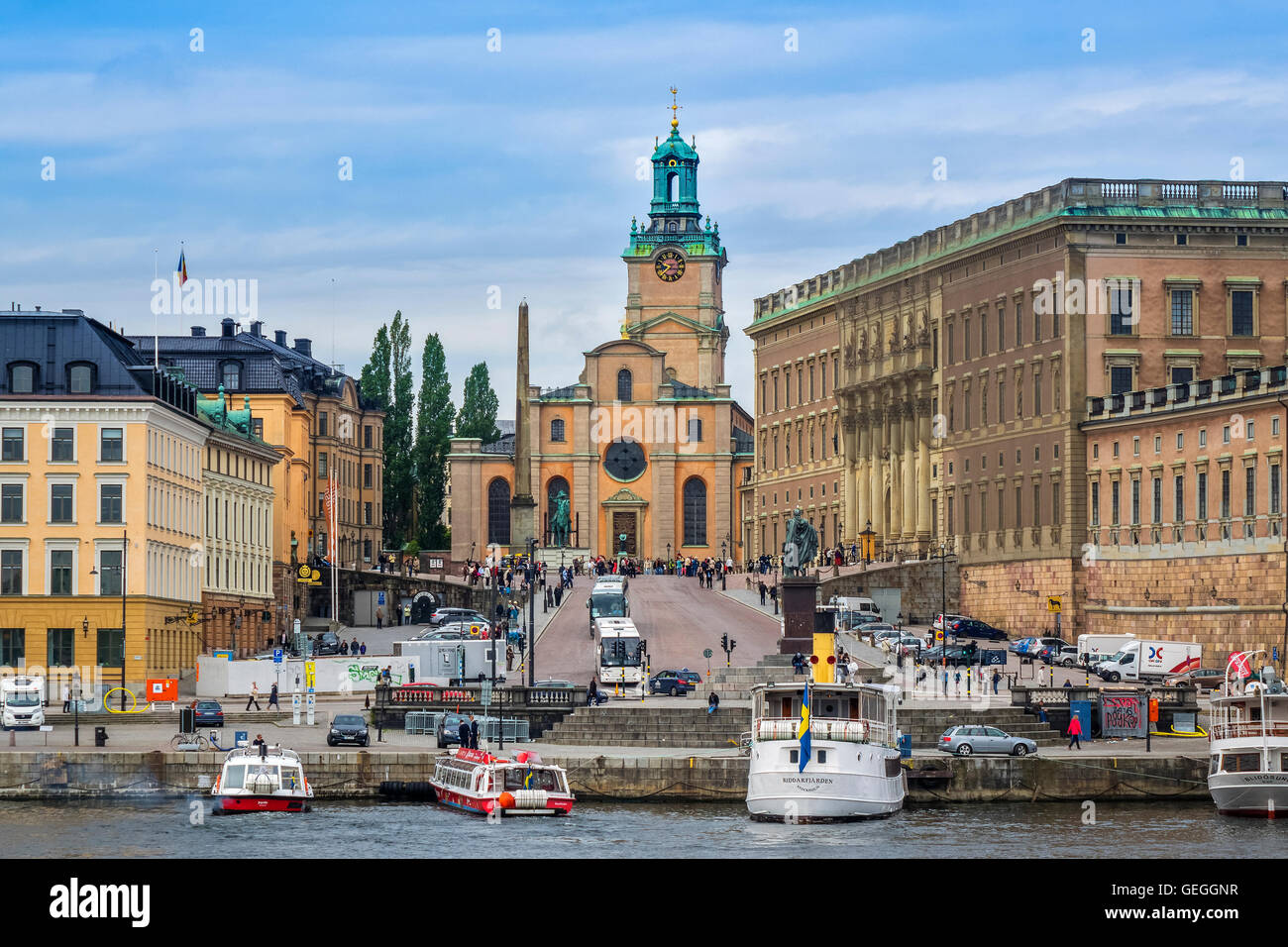 Kathedrale und königliche Palast Stockholm Schweden Stockfoto