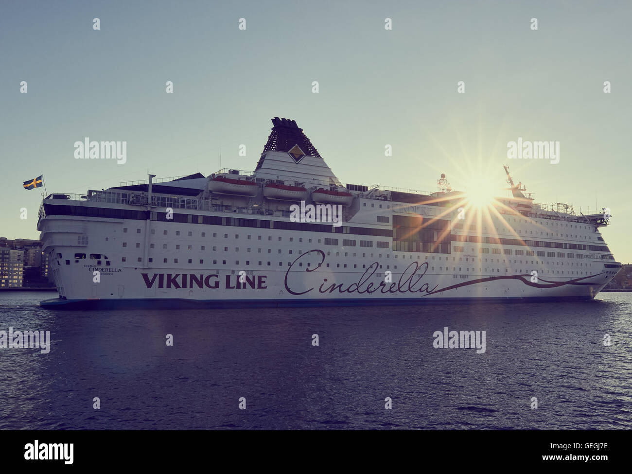 Viking Line Kreuzfahrtschiff Stockholm Schweden Skandinavien Stockfoto