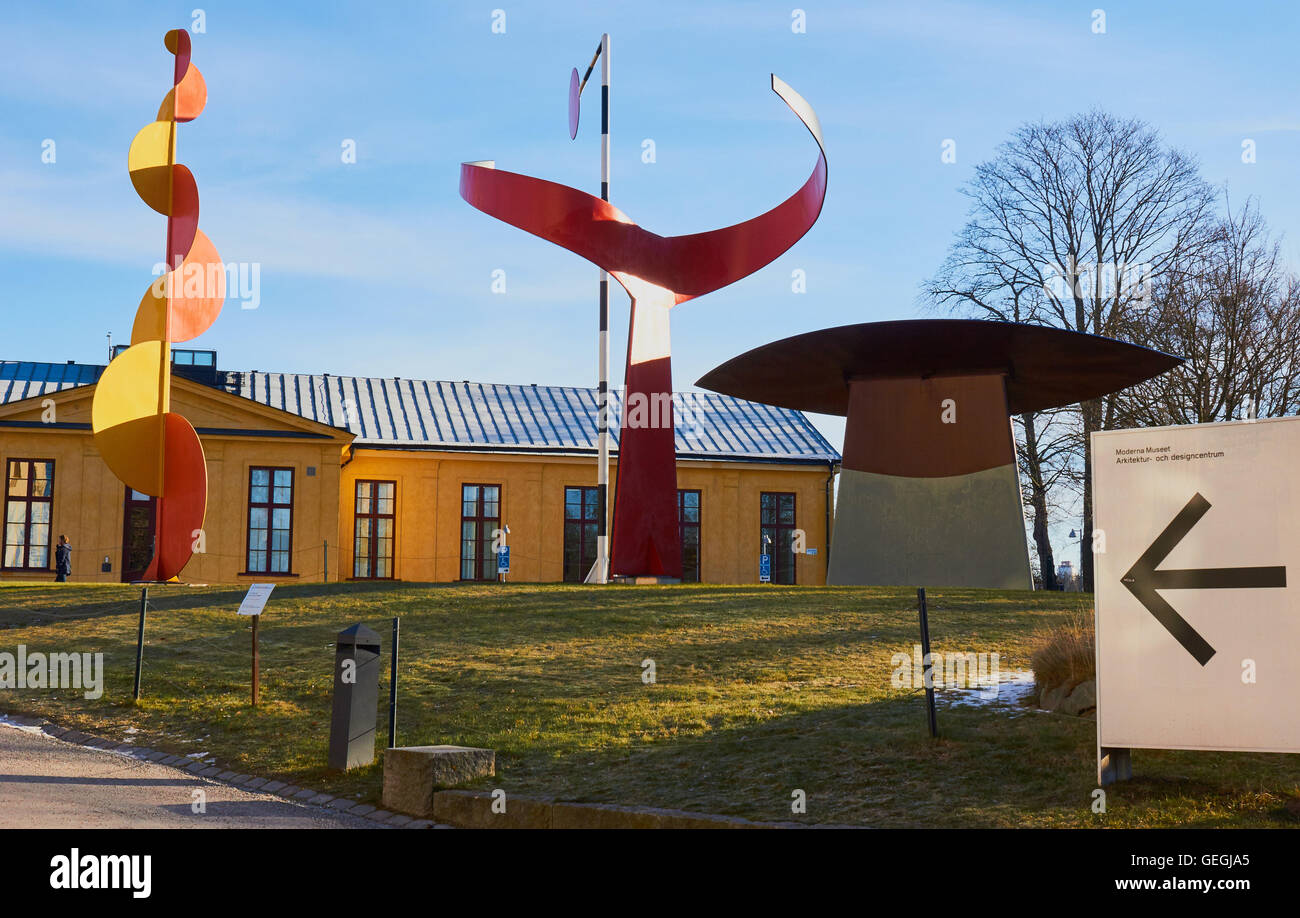 Die vier Elemente von Alexander Calder, Moderna Museet (eröffnet 1958) (Museum für Moderne Kunst) Skeppsholmen Stockholm, Schweden Skandinavien Stockfoto