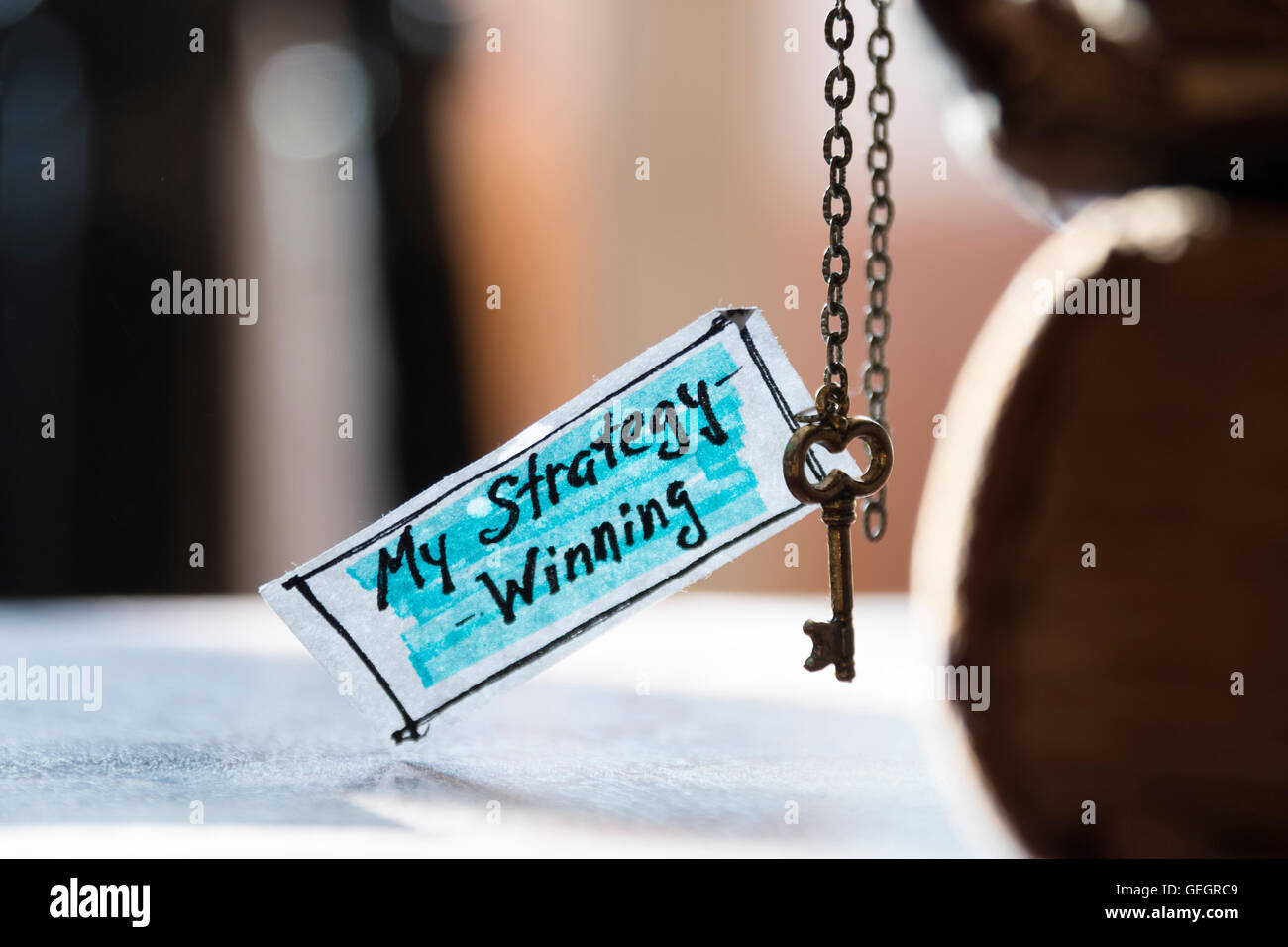 Siegeridee Strategie Stockfoto