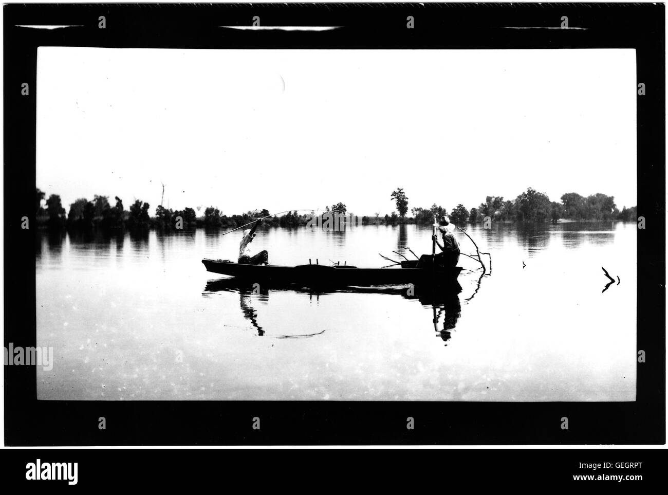 Henry Gowan Feild und Noble Fischerei auf Moon Lake Stockfoto