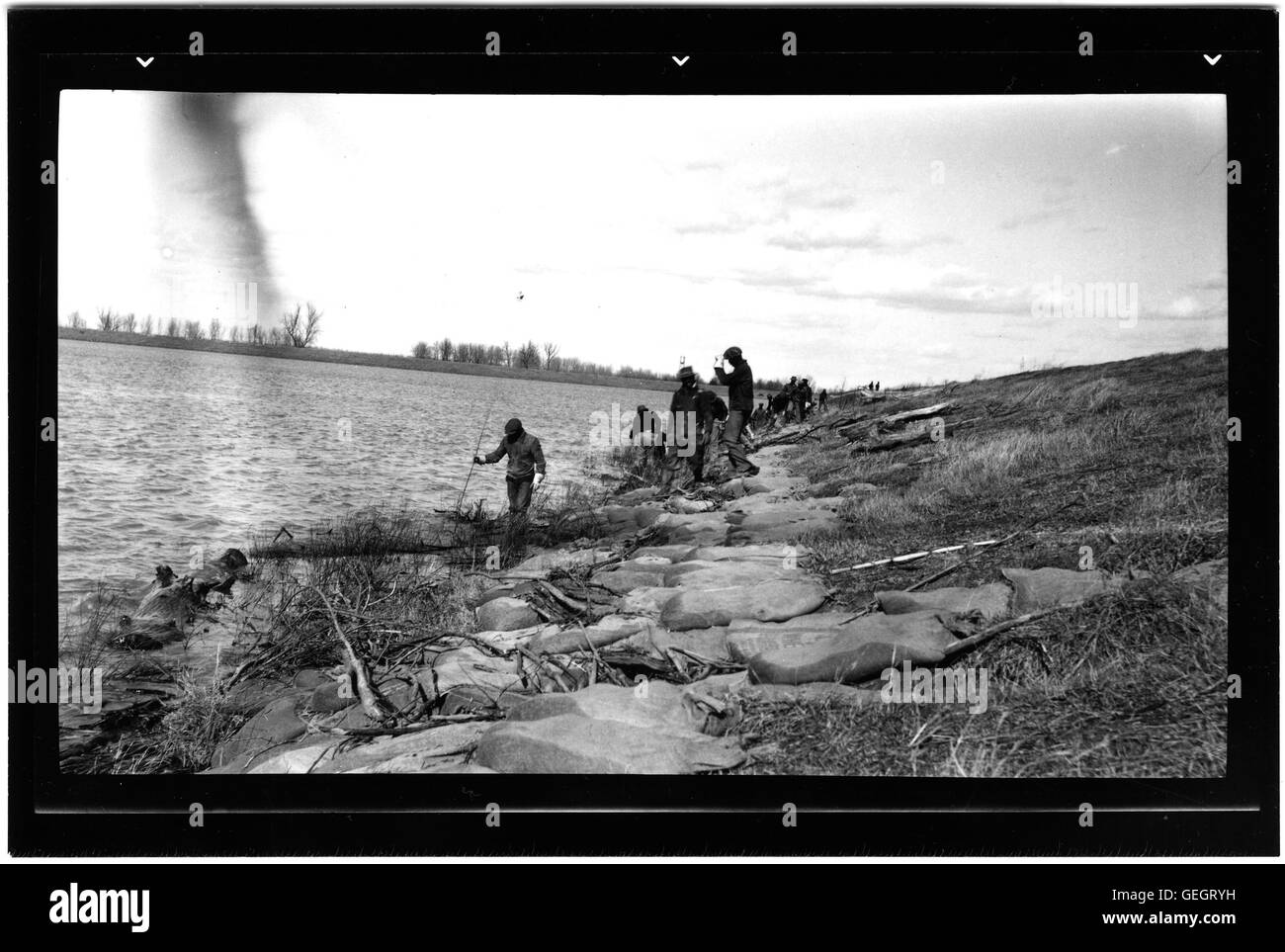 Die Arbeit an Arkansas Deich, 1913 Stockfoto