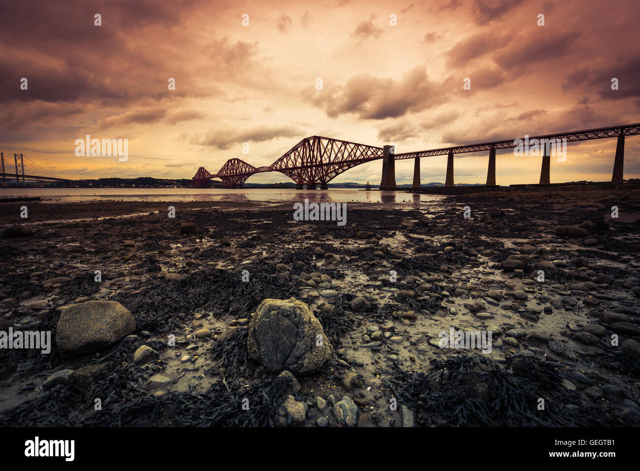 Forth Rail Bridge, Schottland Stockfoto